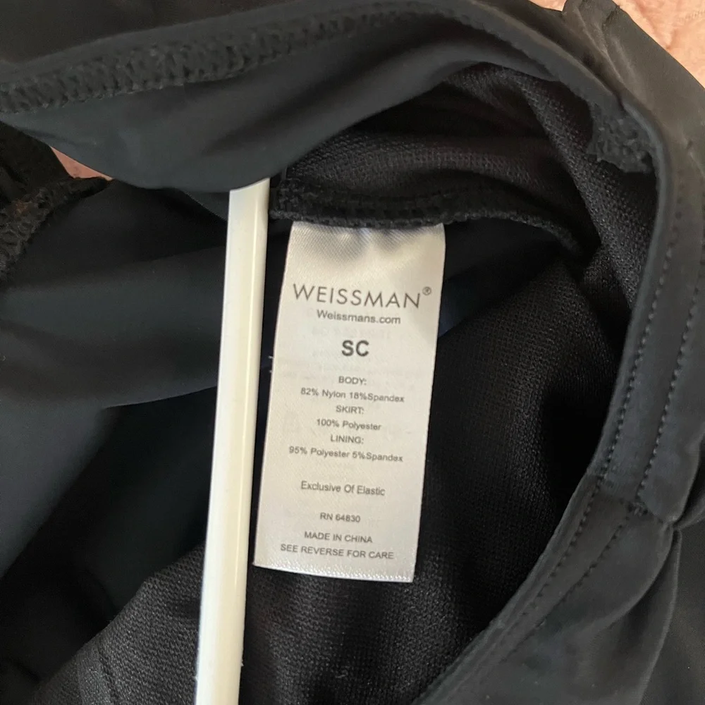 Weissman Black Leotard w/ Skirt - Picture 3 of 3